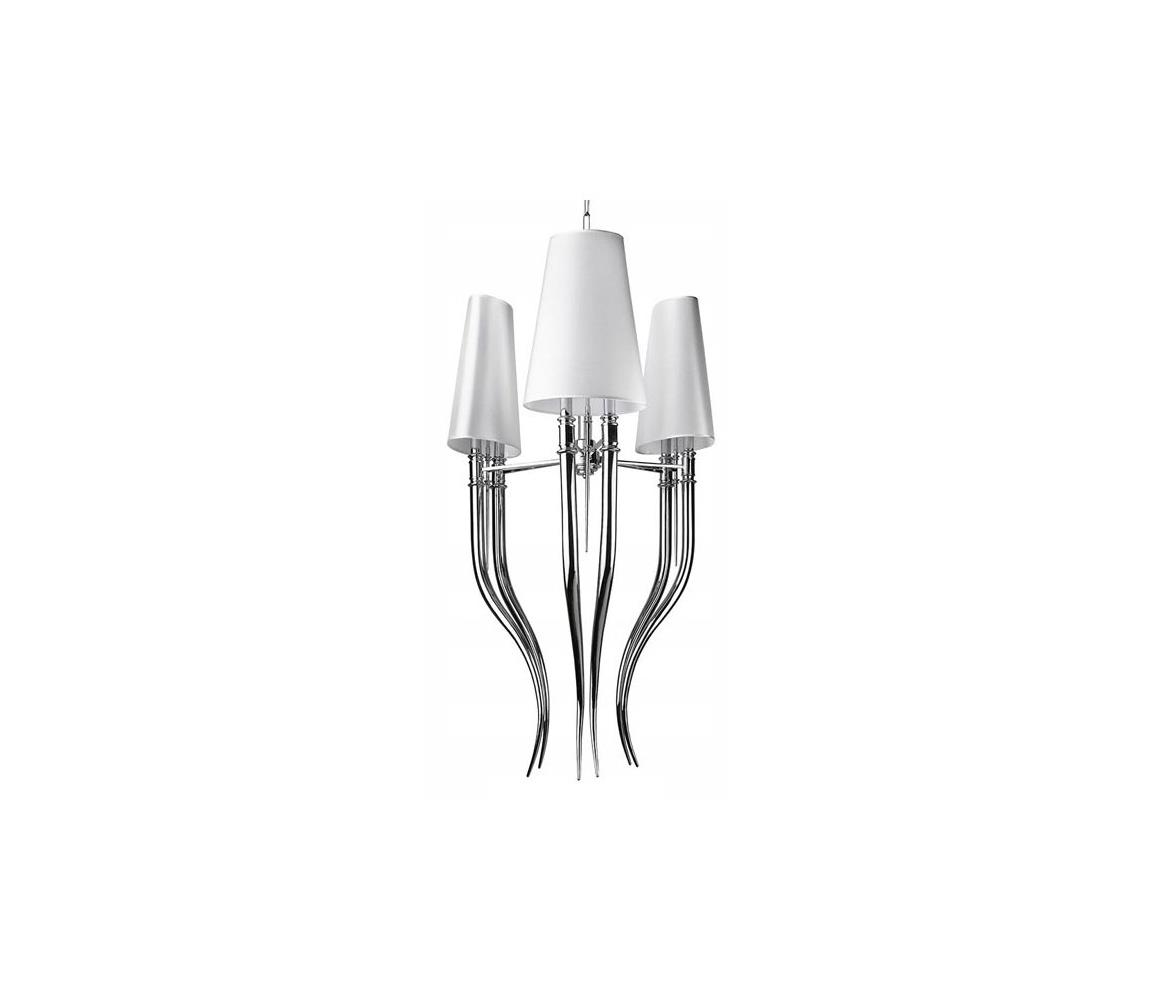 Azzardo  - Lustr na řetězu DIABLO 6xE14/11W/230V bílá 