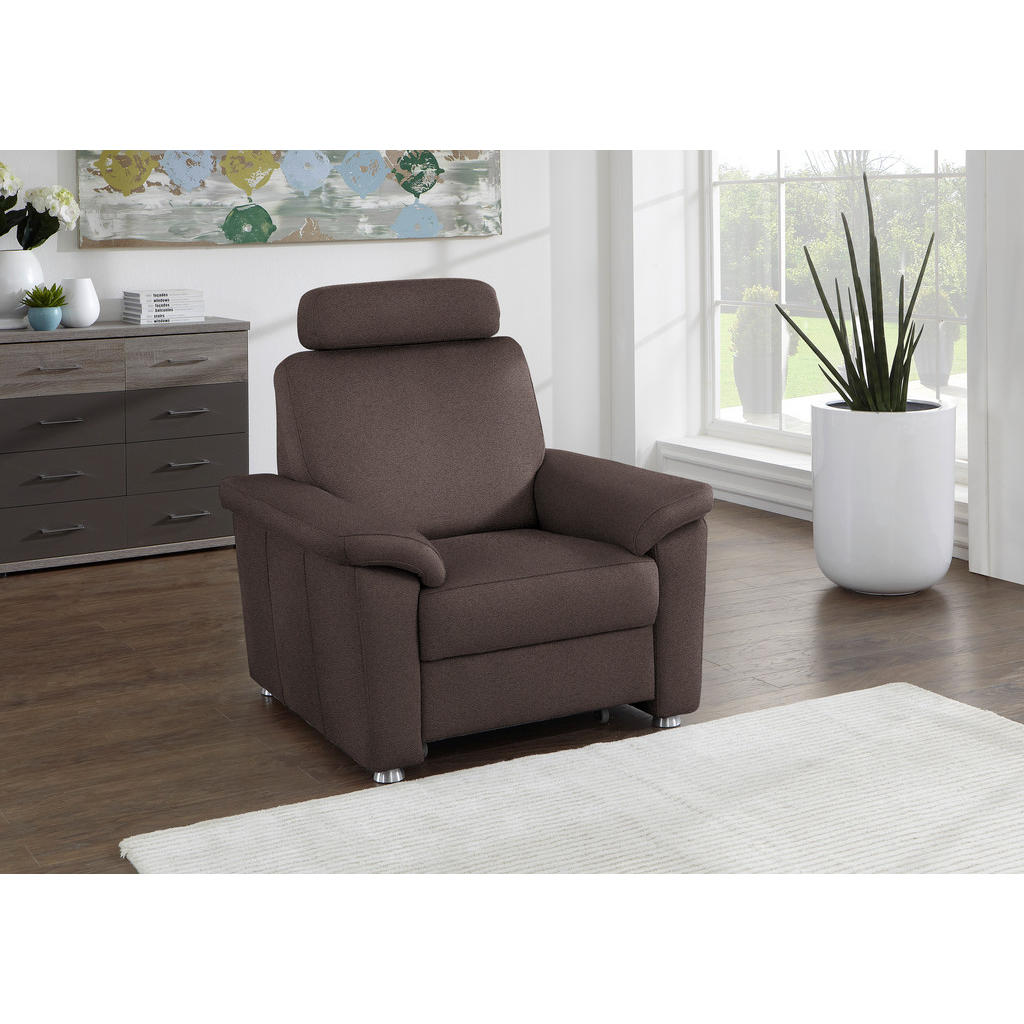 Beldomo System TELEVIZNÍ KŘESLO, textil, tmavě hnědá