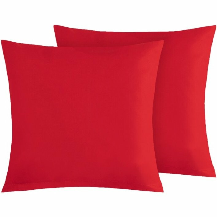 Bellatex Bavlněné povlaky na polštář červená, 40 × 40 cm, 2 ks, 40 x 40 cm
