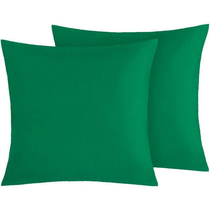 Bellatex Bavlněné povlaky na polštář tmavě zelená, 45 × 45 cm, 2 ks, 45 x 45 cm