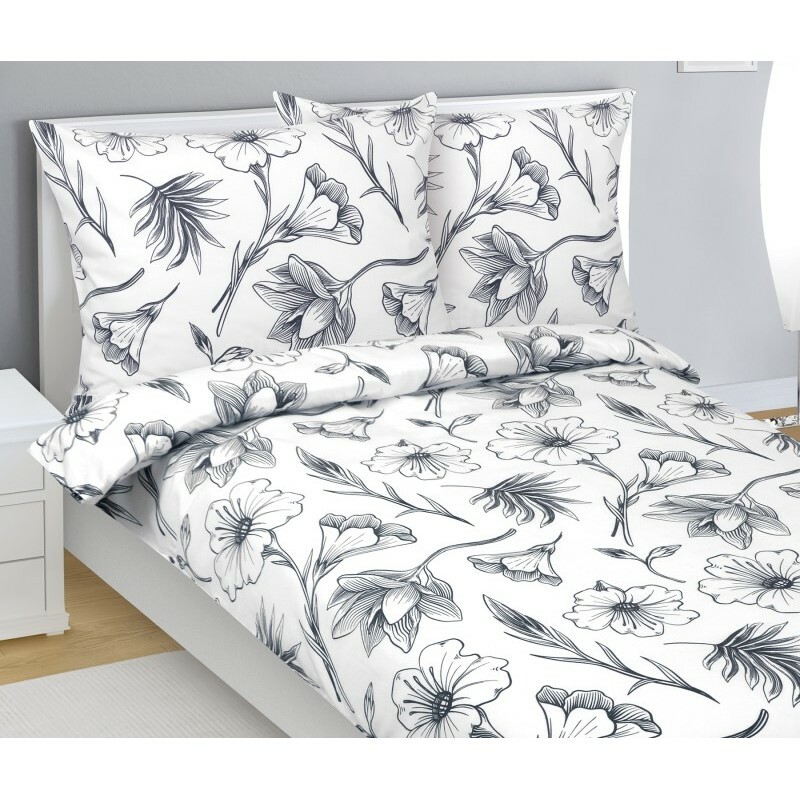 Bellatex Flanelové povlečení Ibišek, 140 x 220 cm, 70 x 90 cm