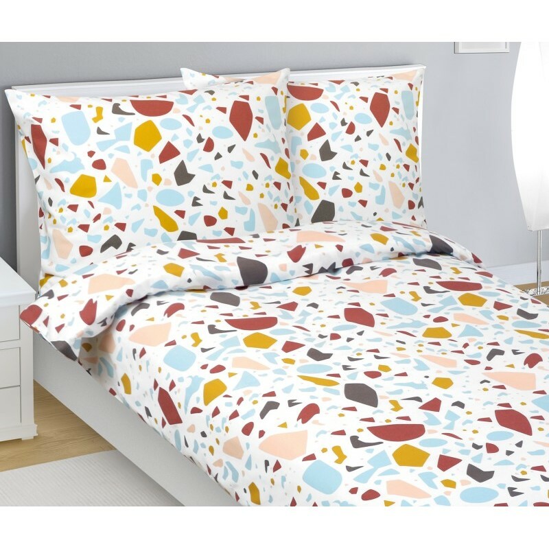 Bellatex Flanelové povlečení Mozaika, 140 x 220 cm, 70 x 90 cm