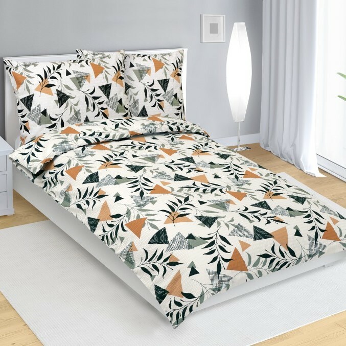 Bellatex Krepové povlečení Zahrada, 140 x 220 cm, 70 x 90 cm, 140 x 220 cm, 70 x 90 cm