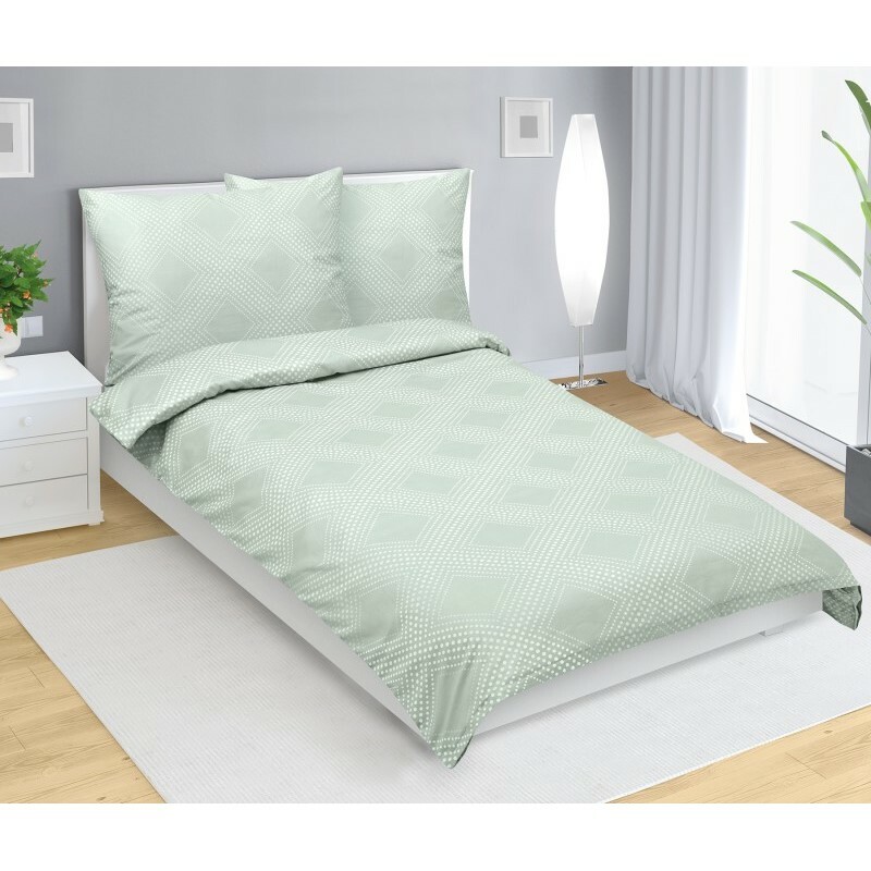 Bellatex Saténové povlečení Linie mentolová, 140 x 220 cm, 70 x 90 cm
