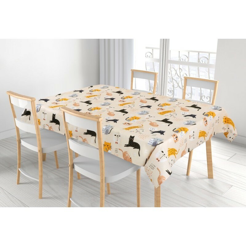 Bellatex Ubrus Adéla Kočička žlutá, 100 x 100 cm, 100 x 100 cm
