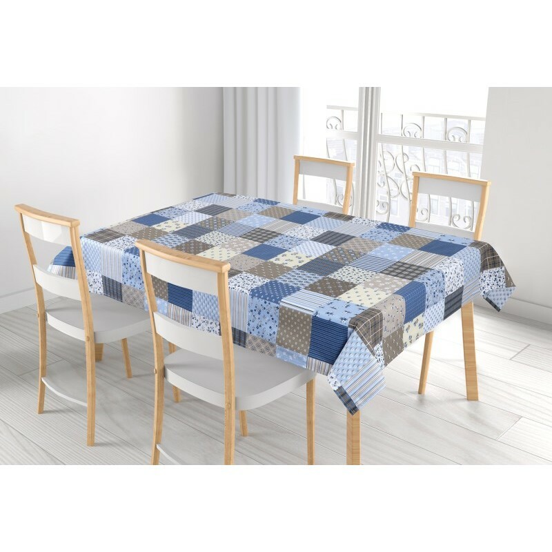 Bellatex Ubrus Adéla Patchwork modrá, 100 x 100 cm, 100 x 100 cm
