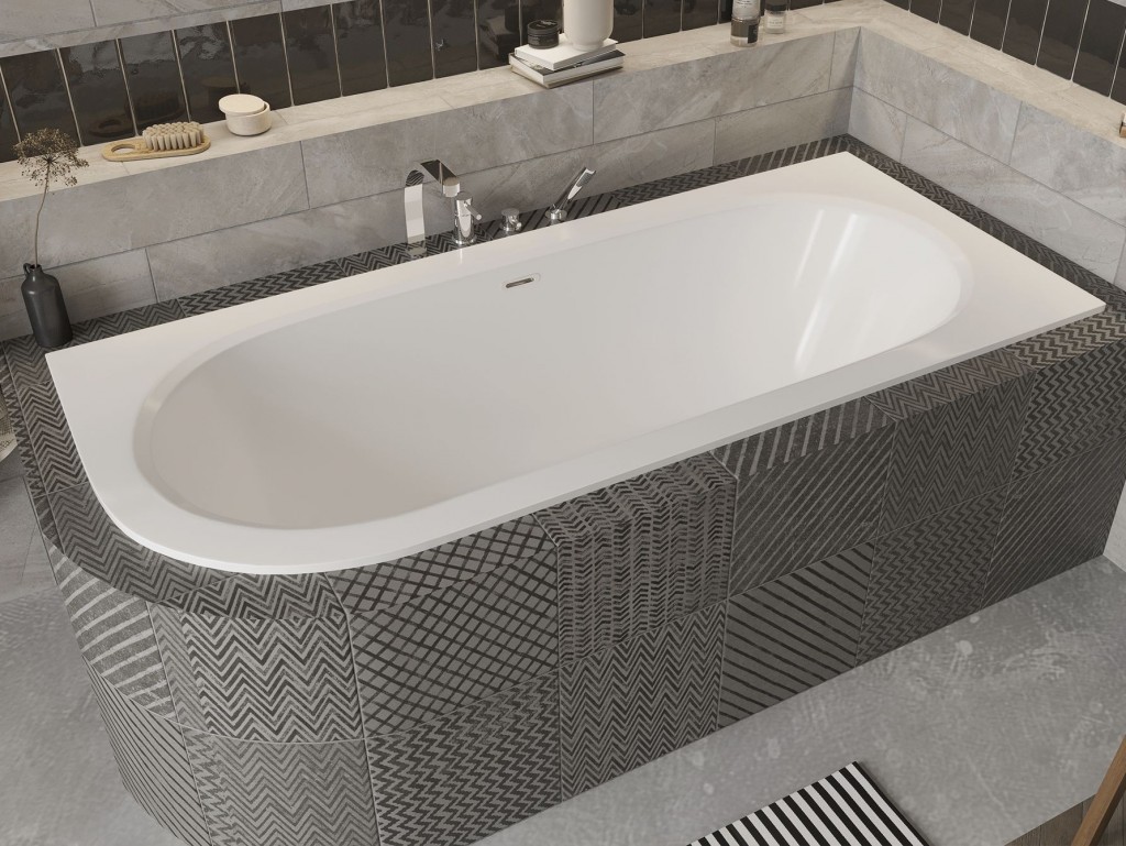 BESCO Asymetrická vana AVITA SLIM+ Nožičky k vaně S nožičkami, Rozměr vany 180 × 80 Způsob provedení Pravé VANAVIT18SLIMPP+OLVPINOZSTELWD