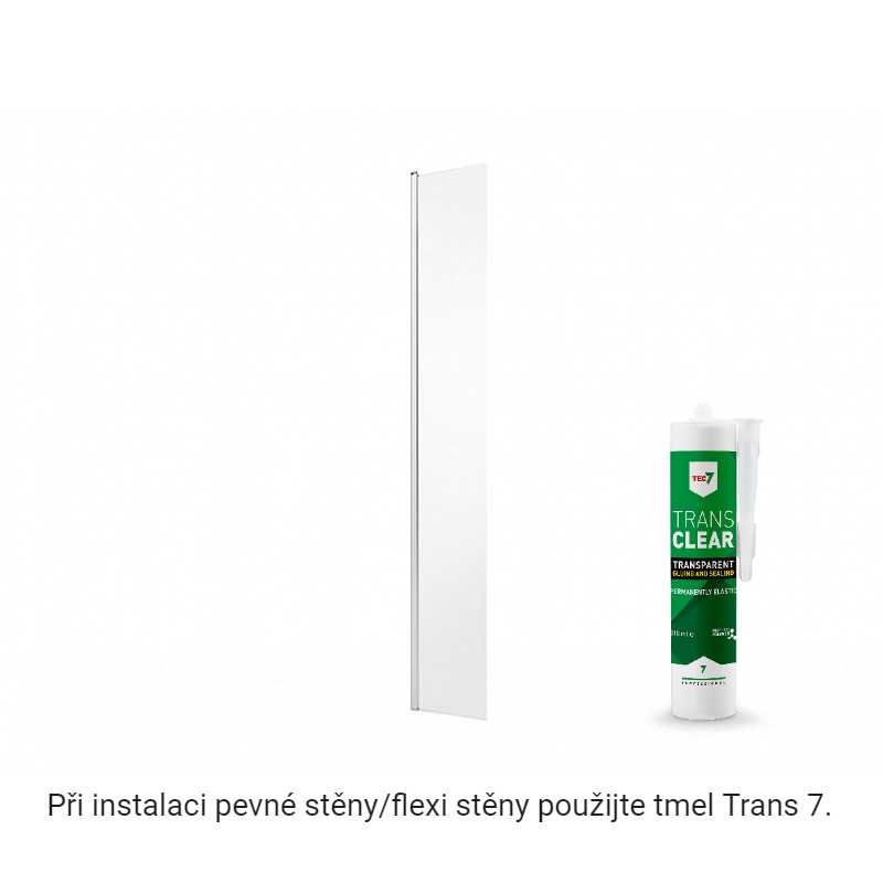 BESCO Boční otočný panel ECO-N CHROM Pevná stěna 30  BCEXON30