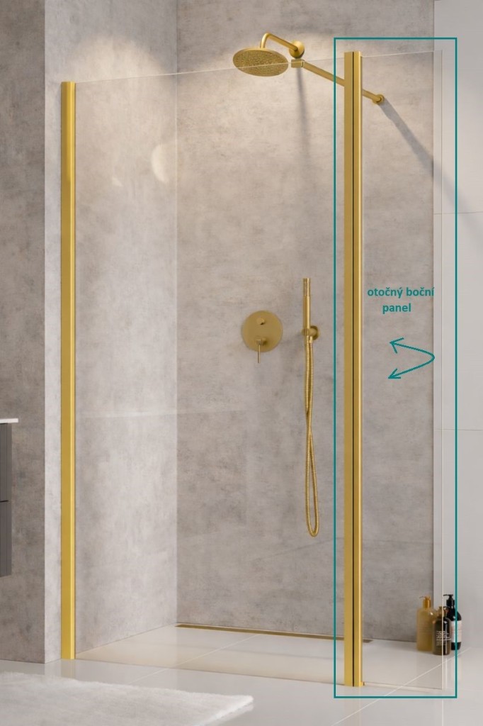 BESCO Boční otočný panel ECO-N GOLD Pevná stěna 30  BCEXON30GC