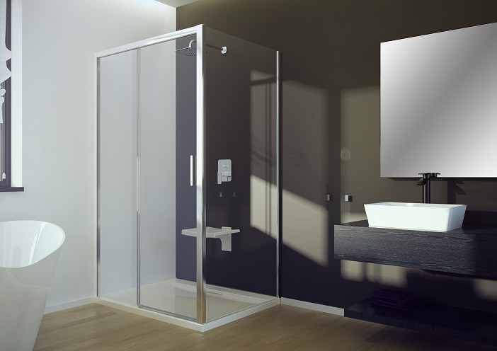 BESCO Boční panel ACTIS Barva rámu Chrom/Leštěný hliník (ALU), Rozměr A 80, Rozměr C 195, Směr zavírání Univerzální Levé / Pravé, Výplň Čiré bezpečnostní sklo 8 mm BCACT80PSCC