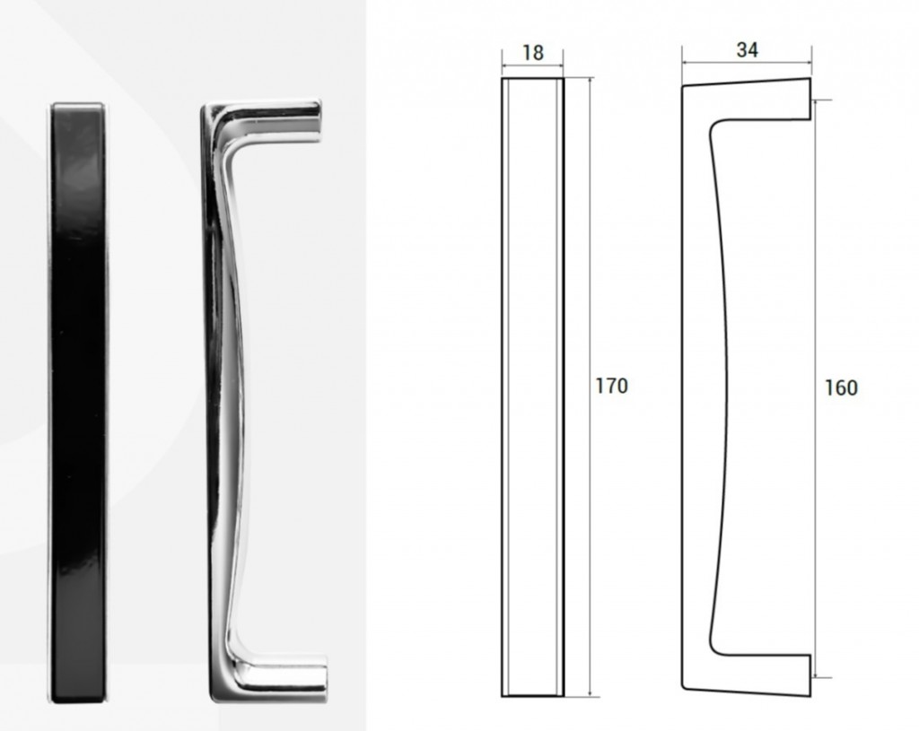 BESCO Madlo OXA, OXA LONG BLACK/WHITE Barva Černá , Rozměr A 17 VANOXAB