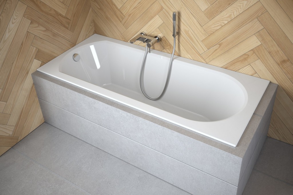 BESCO Obdélníková vana INTRICA SLIM Nožičky k vaně S nožičkami, Rozměr vany 170 × 75  VANINTRICA170SL+OLVPINOZ