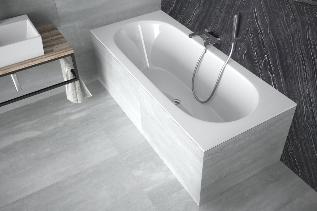 BESCO Obdélníková vana VITAE SLIM Nožičky k vaně Bez nožiček, Rozměr vany 160 × 75  VANVITAE160SLIM