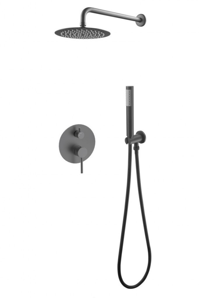 BESCO Podomítkový sprchový set SLIM DECCO/ILLUSION II/VEO Grafitová BABPDIIIGR