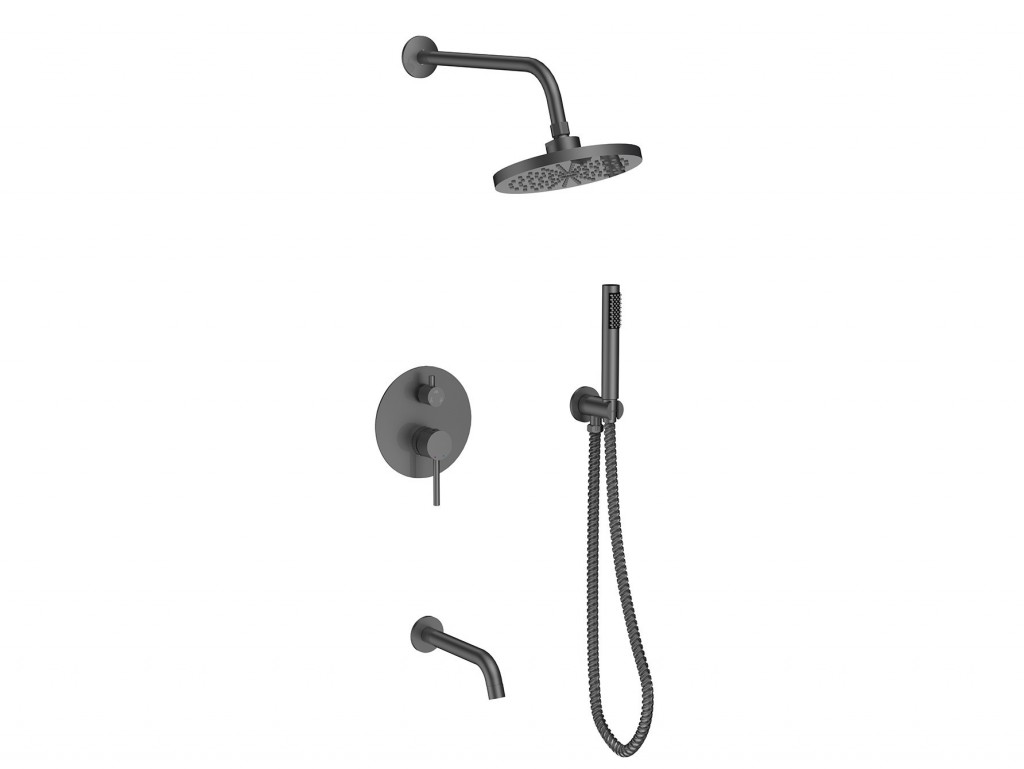 BESCO Podomítkový sprchový set VEO grafitová BABPVGR