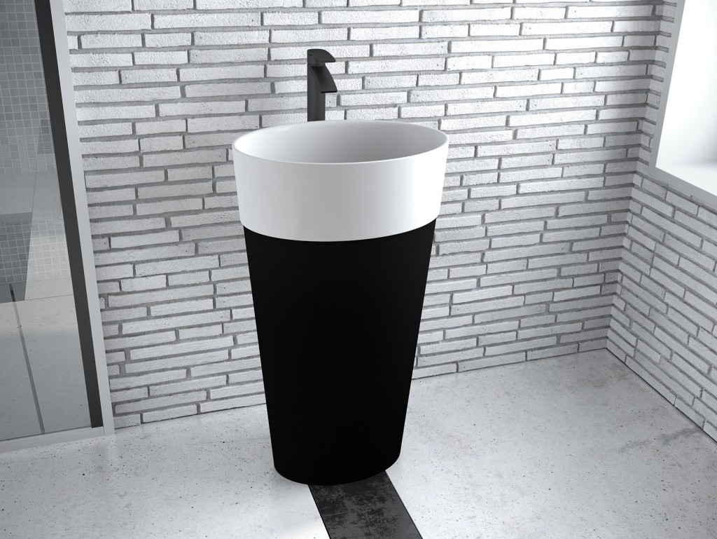 BESCO Volně stojící umyvadlo UNIQA Black&White KEUNIVSBW