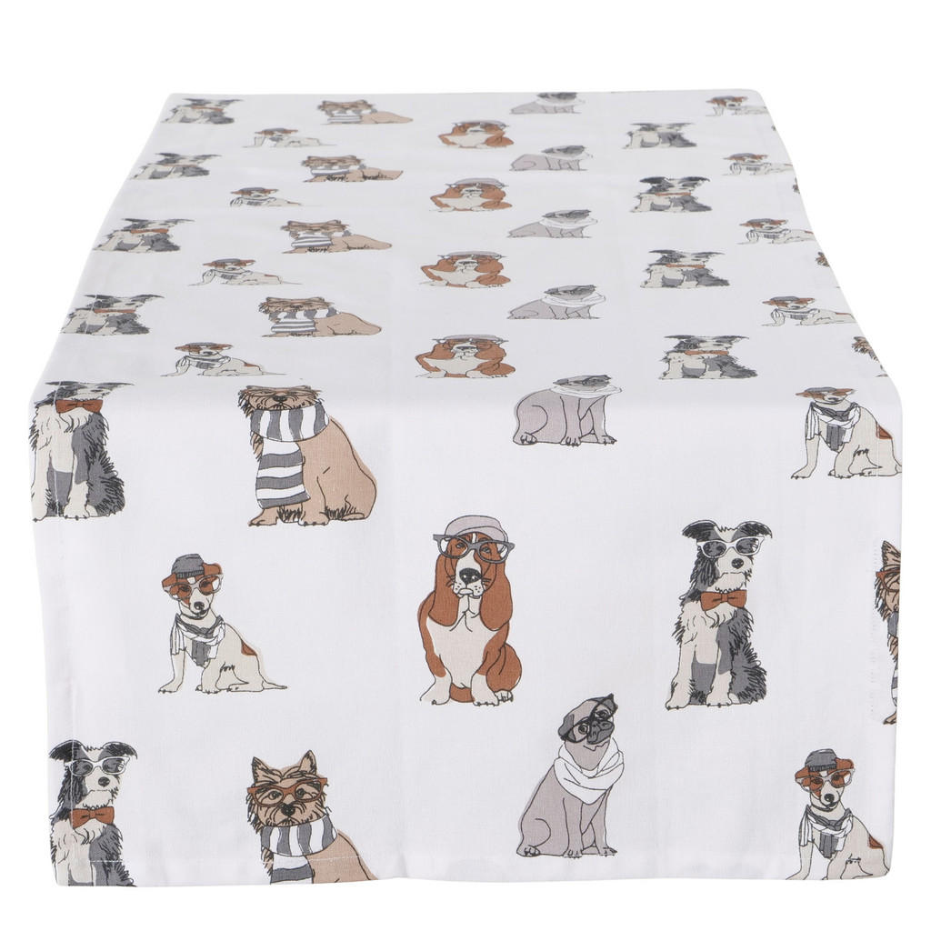 Boltze Home BĚHOUN NA STŮL, 140/40 cm, bílá, světle šedá, béžová