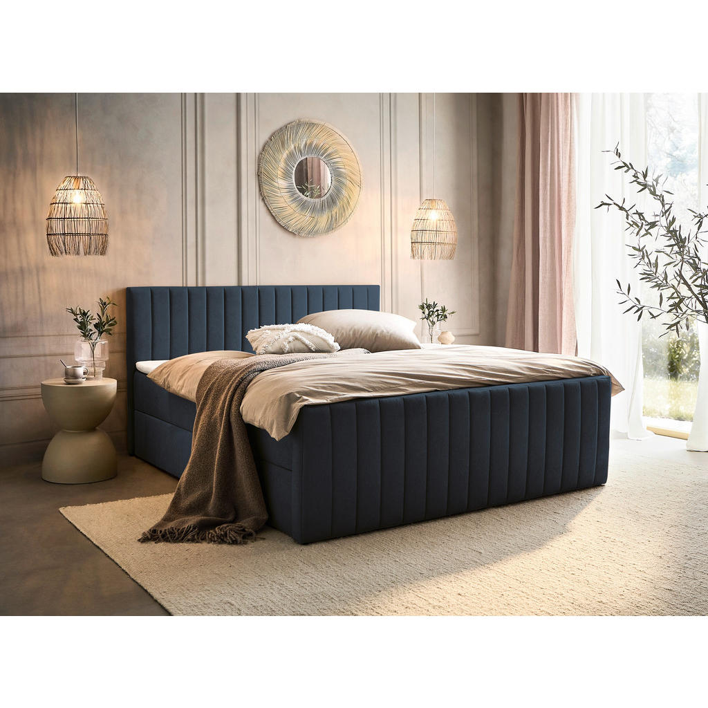 Boxxx AMERICKÁ POSTEL, 160/200 cm, antracitová