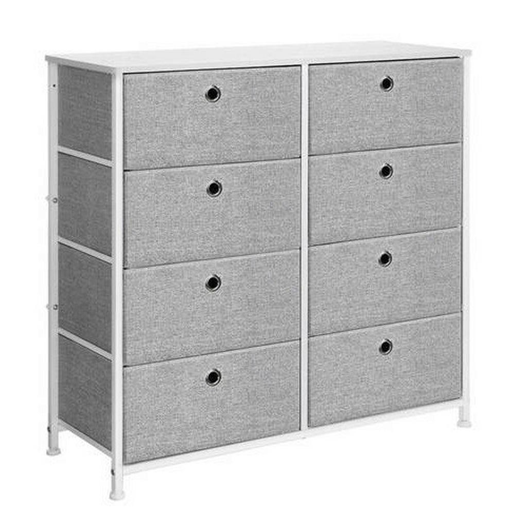 Boxxx KOMODA, bílá, světle šedá, 80/81,5/30 cm