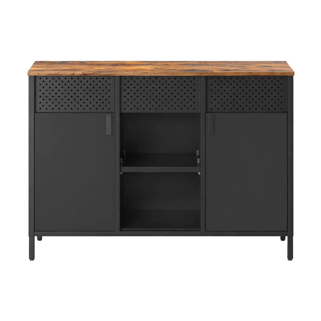 Boxxx KOMODA, hnědá, černá, 110/76/40 cm