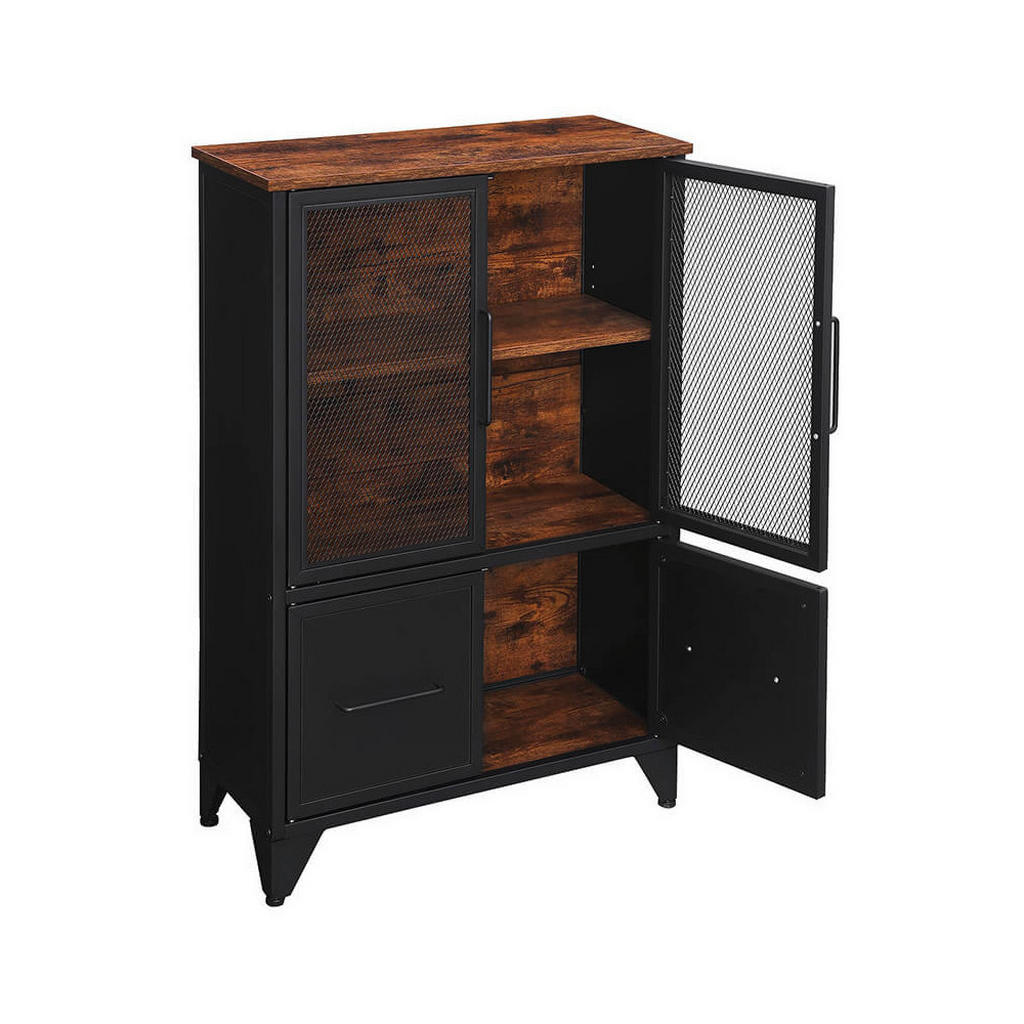 Boxxx KOMODA, hnědá, černá, 70/100/33 cm