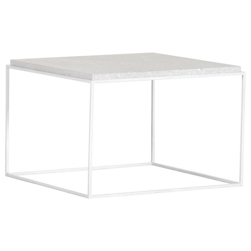 Boxxx KONFERENČNÍ STOLEK, bílá, kámen, kov, 60/60/40 cm