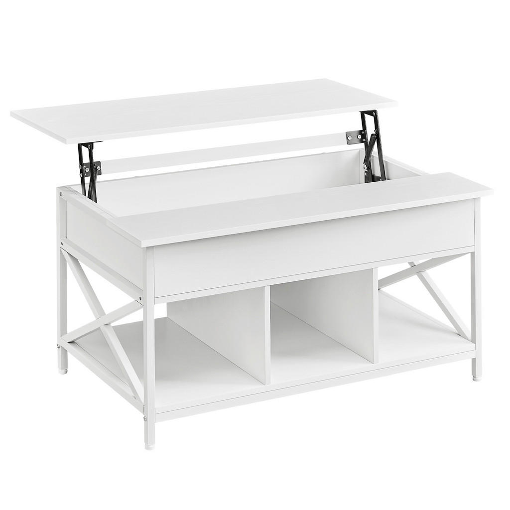 Boxxx KONFERENČNÍ STOLEK, bílá, kov, kompozitní dřevo, 100/60/48-62 cm