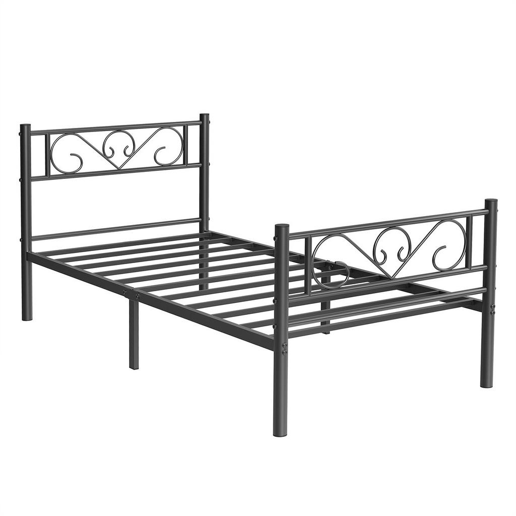 Boxxx KOVOVÁ POSTEL, 90/190 cm černá