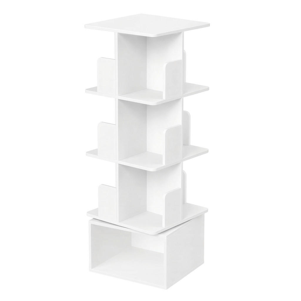 Boxxx OTOČNÝ REGÁL, bílá, 40/124,6/40 cm