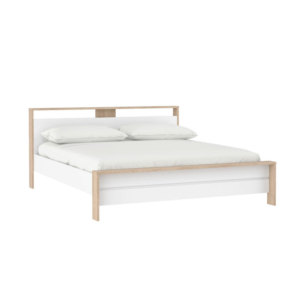 Boxxx POSTEL, 180/200 cm, bílá, barvy dubu