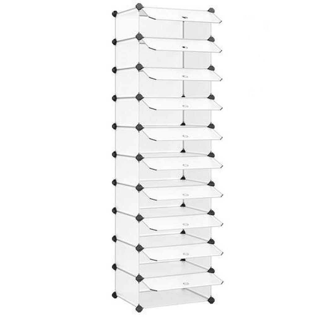 Boxxx REGÁL NA BOTY, bílá, 43/173/31 cm