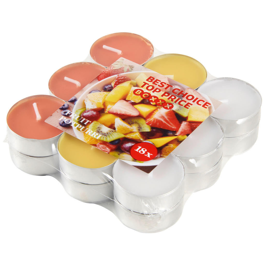 Boxxx SADA ČAJOVÝCH SVÍČEK 18 kus meloun