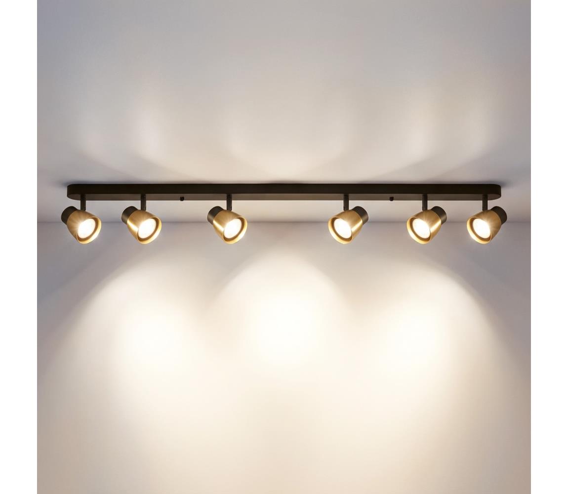 Brilagi - Bodové svítidlo NUGGET 6xGU10/30W/230V černá/zlatá WO-OEM-25CF-D05-BG