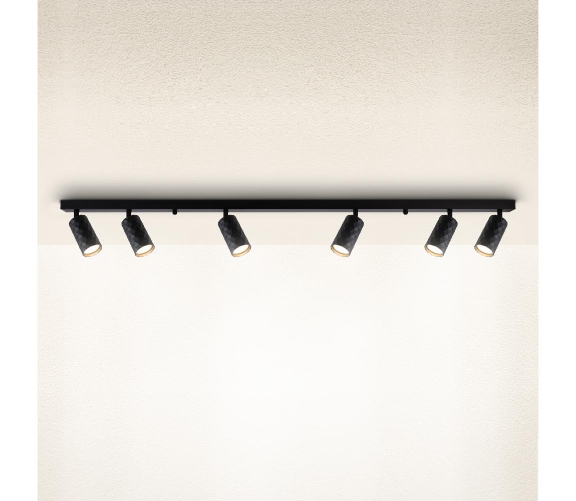 Brilagi - Bodové svítidlo SELE DIAMANT 6xGU10/30W/230V černá WO-DIA6-BLK