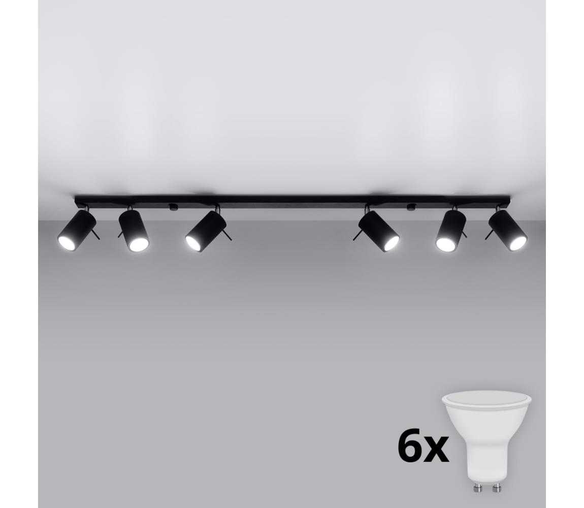 Brilagi -  LED Bodové svítidlo ASMUS 6xGU10/7W/230V černá BR.0334