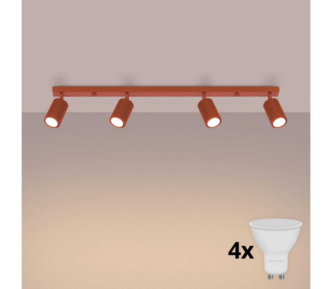 BRILAGI - LED Bodové svítidlo CRESTO 4xGU10/10W/230V oranžová BR.1641