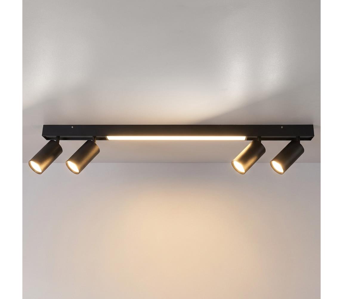 Brilagi - LED Bodové svítidlo SELE 4xGU10/30W/230V + LED/25W černá WO-LEDSELE120-02-OEM