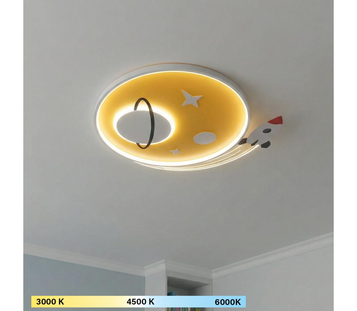 Brilagi -LED Dětské stropní svítidlo STARSHIP LED/64W/230V 3000/4500K žlutá BR1878/3