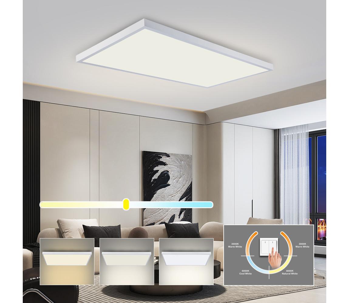 Brilagi - LED Koupelnové stropní svítidlo FRAME LED/96W/230V 120x60 cm IP44 bílá BRI643
