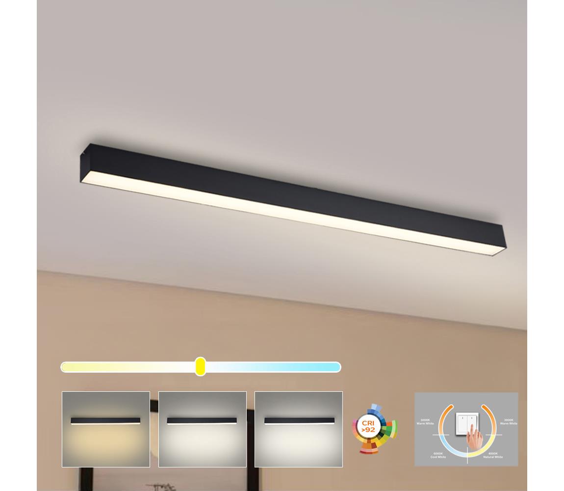 Brilagi - LED Koupelnové stropní svítidlo SLEEKLINE LED/40W/230V černá IP44 BRI472