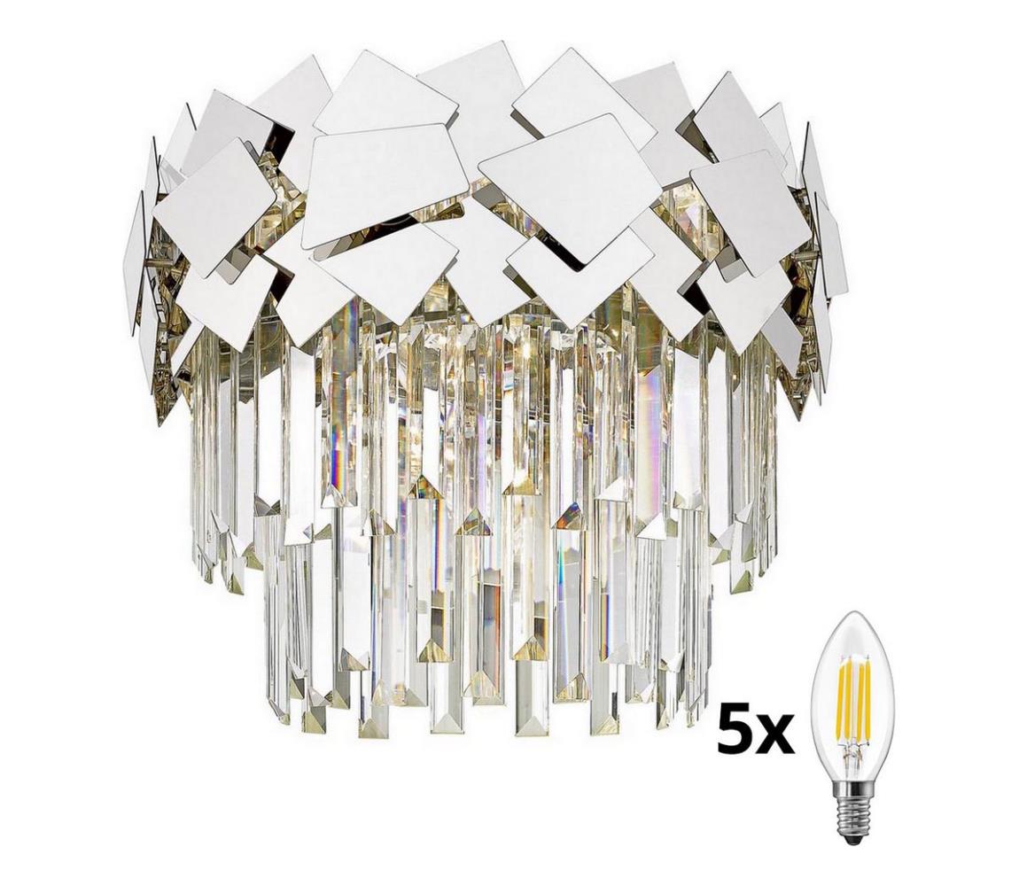 Brilagi - LED Křišťálové stropní svítidlo MIRAGE 5xE14/40W/230V BG-C0506-05A-B5E3