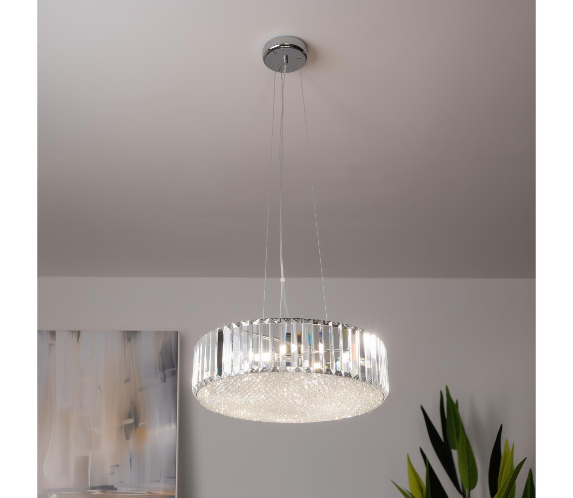 Brilagi - LED Křišťálový lustr na lanku GLAMOUR 5xG9/42W/230V BG-P0360-05B-F4AC