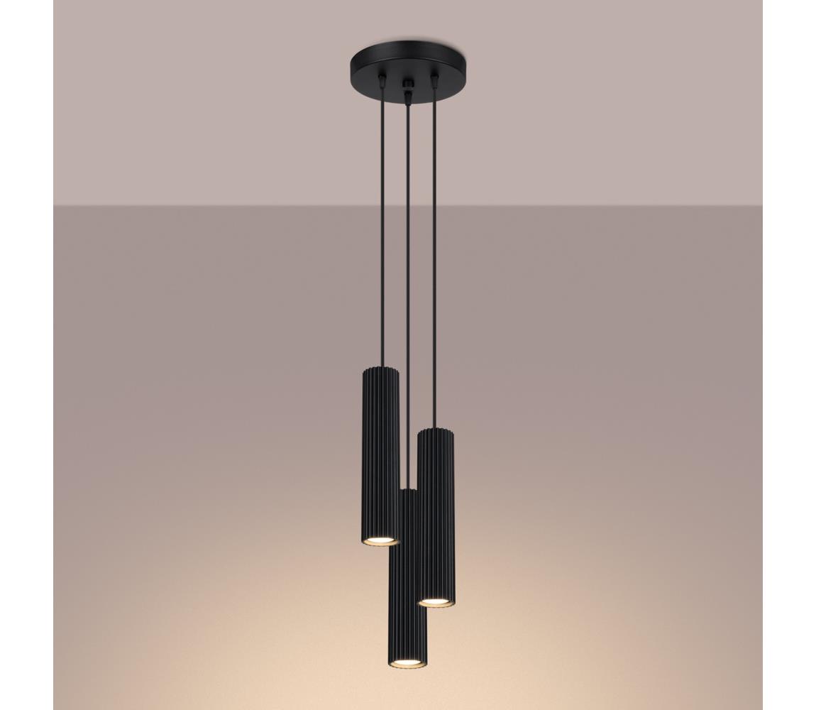 Brilagi - LED Lustr na lanku CRESTO 3xGU10/10W/230V černá BR.1576