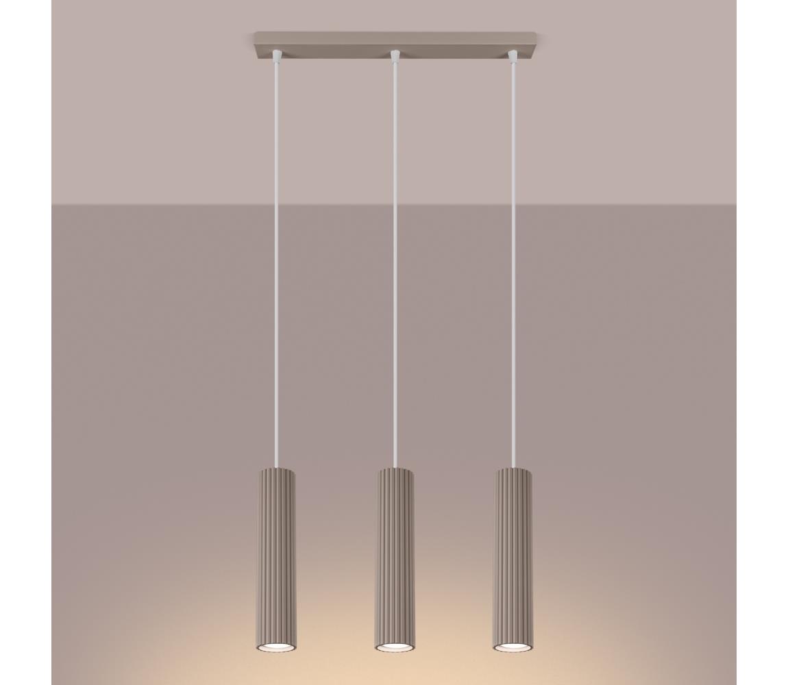 Brilagi - LED Lustr na lanku CRESTO 3xGU10/10W/230V taupe BR.1774