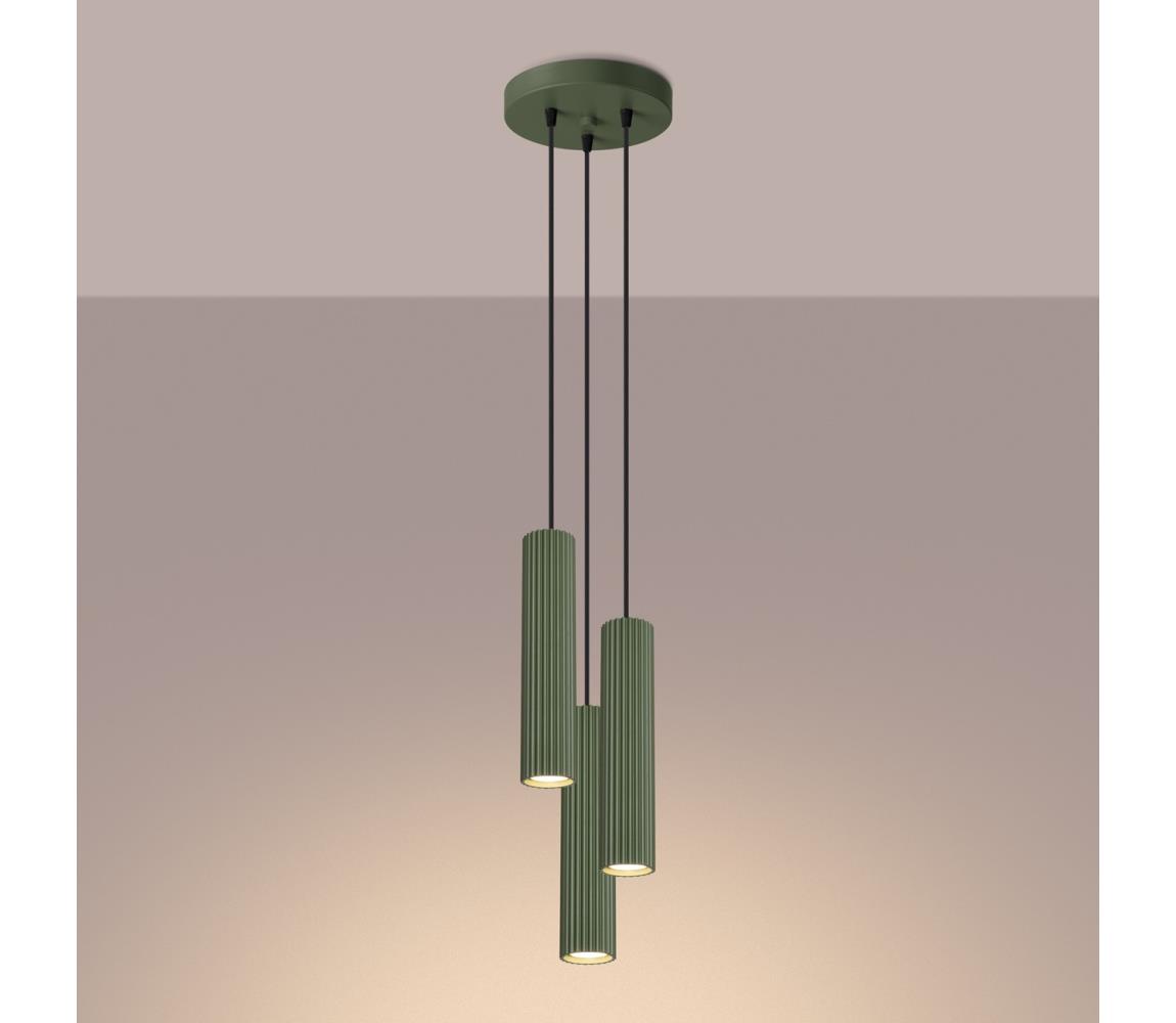 Brilagi - LED Lustr na lanku CRESTO 3xGU10/10W/230V zelená BR.1614