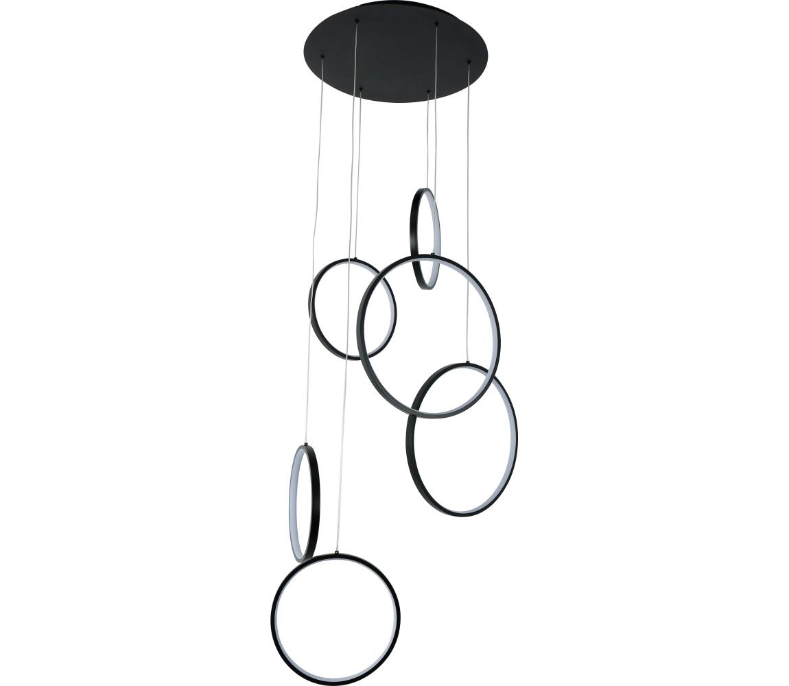 Brilagi - LED Lustr na lanku ECHO LED/80W/230V 4000K pr. 50 cm černá BRMDX1342