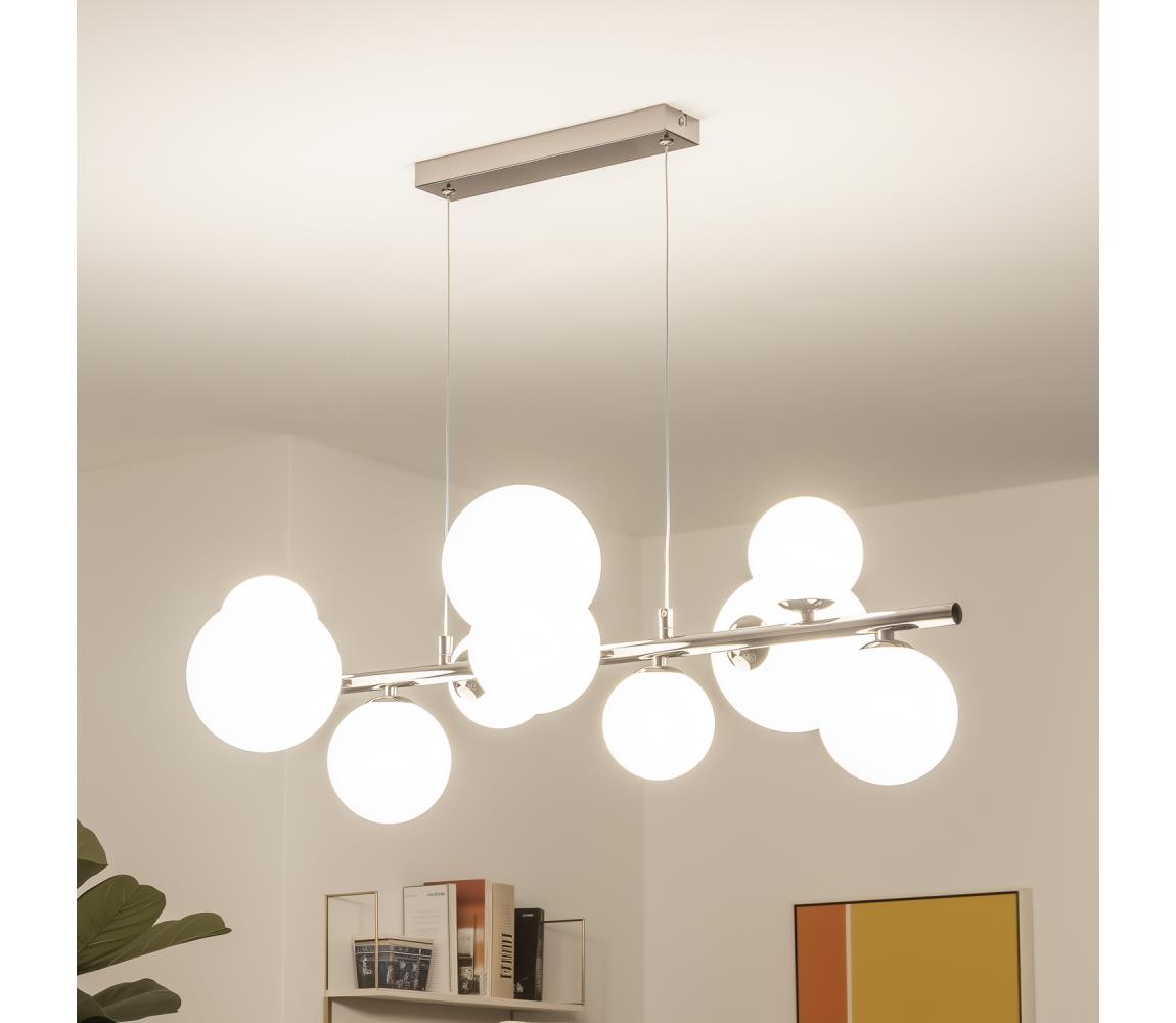 Brilagi - LED Lustr na lanku MILLA 10xG9/3W/230V černý chrom/bílá 7010-10CW