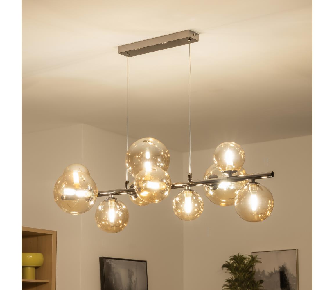 Brilagi - LED Lustr na lanku MILLA 10xG9/3W/230V černý chrom/zlatá 7010-10CA