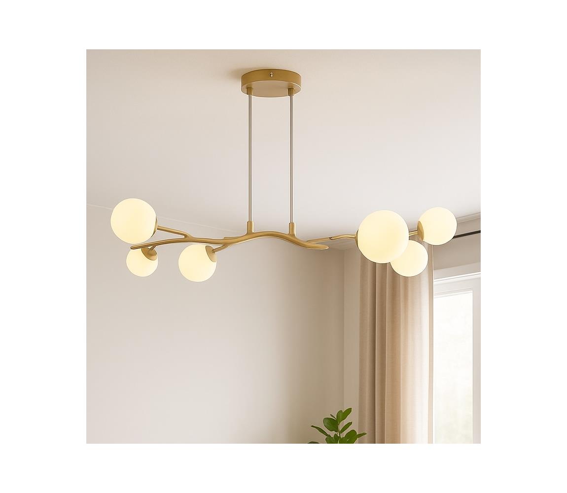 Brilagi - LED Lustr na lanku MISTEL 6xG9/3W/230V zlatá/bílá 3009-6PGW