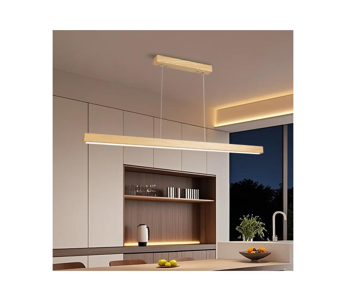 Brilagi - LED Lustr na lanku OAK LED/30W/230V 3000/4500/6000K dub BRI363
